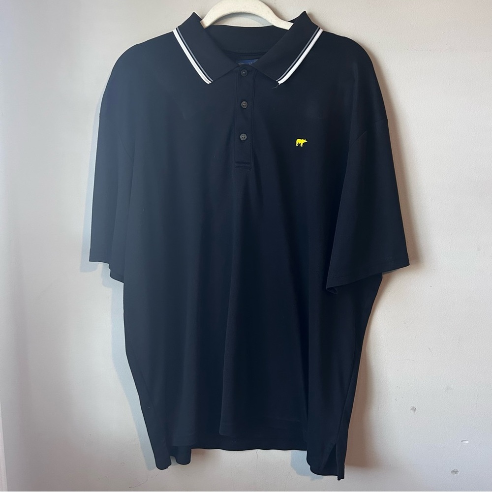 Jack Nicklaus Men’s Golf Polo Shirt Classic Black Sz XXL Preppy Office Academia